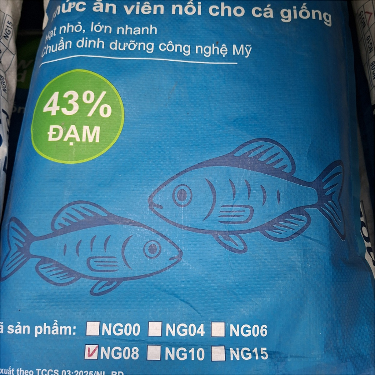 Nanogrow feed 43% viên 0.8mm