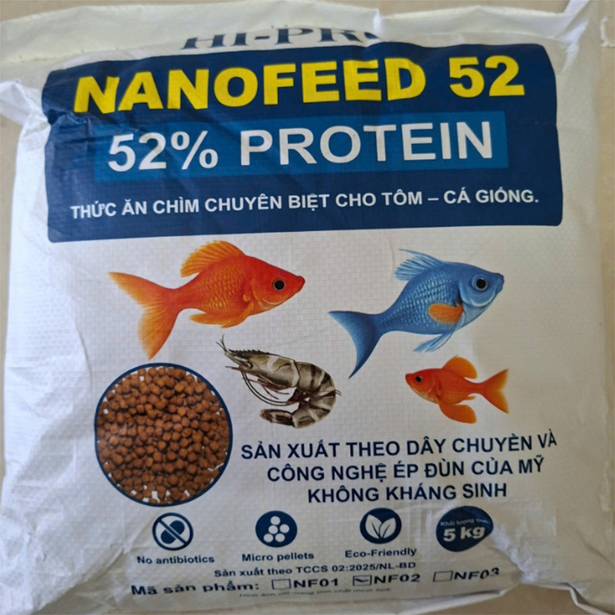 Cám chìm Hipro-nano feed 52%/Bột/5kg
