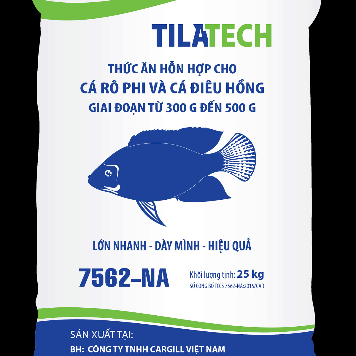 Bao 25kg Cargill 7562NA viên 4mm 28% đạm cho cá có vảy
