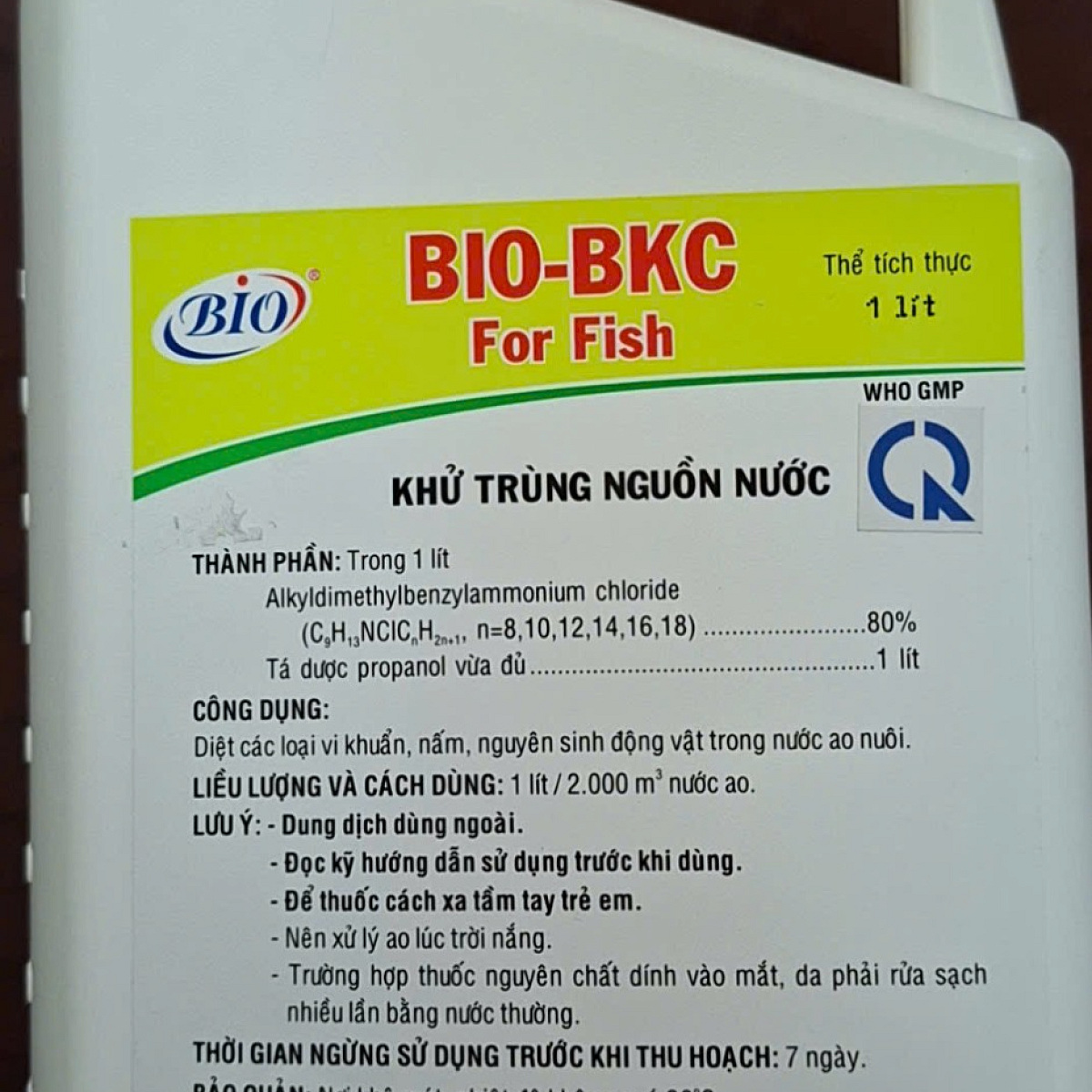 Chai 1 lít BIO-BKC FOR FISH