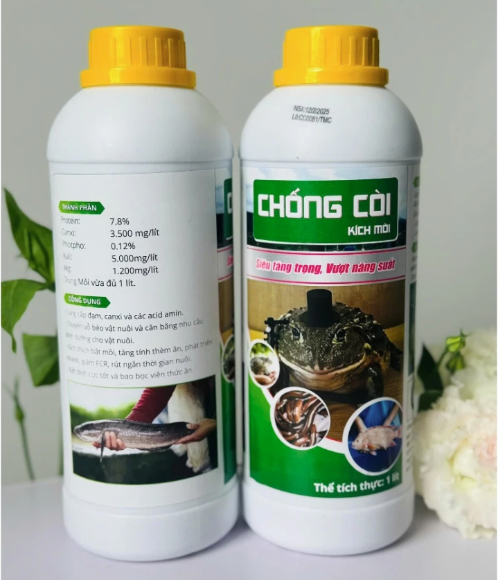 Chống Còi dung dịch đạm sâu canxi cho thủy sản cá, ếch & tôm