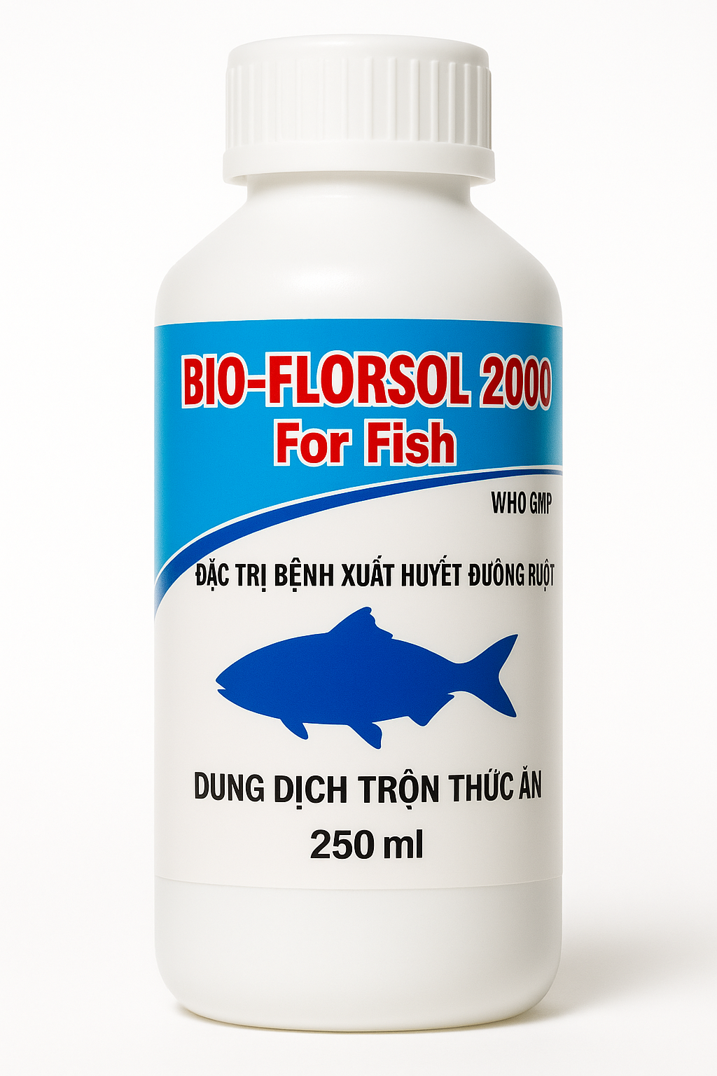 BIO-FLORSOL 2000 For Fish Dung dịch trộn thức ăn – đặc trị xuất huyết đường ruột cho cá (WHO-GMP)