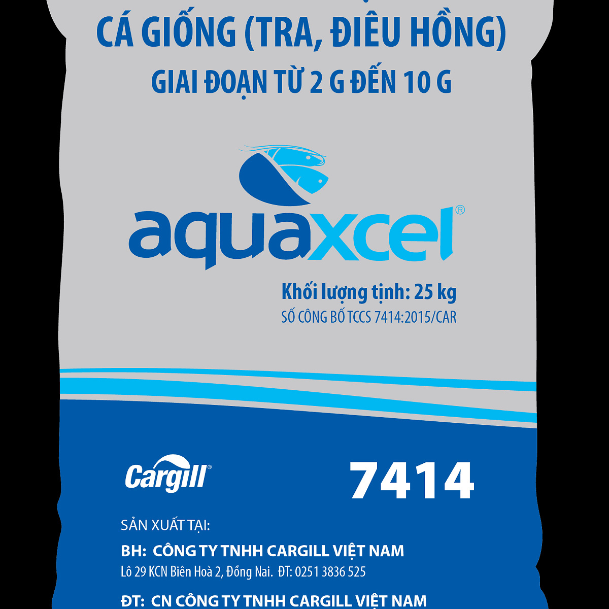 1Kg cám lẻ Cargill 7414 viên nổi 1.5mm 40% đạm